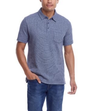 Weatherproof Vintage Men's Waffle Polo Shirt